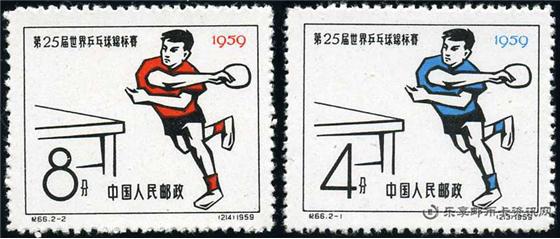 邮票第25届世界乒乓球锦标赛