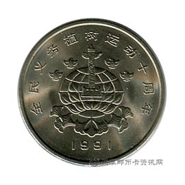 钱币全民义务植树十周年纪念币