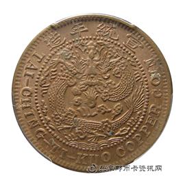 钱币已酉 大清铜币 当制钱二十文