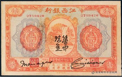 钱币江西银行